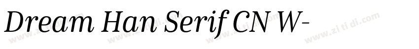 Dream Han Serif CN W字体转换